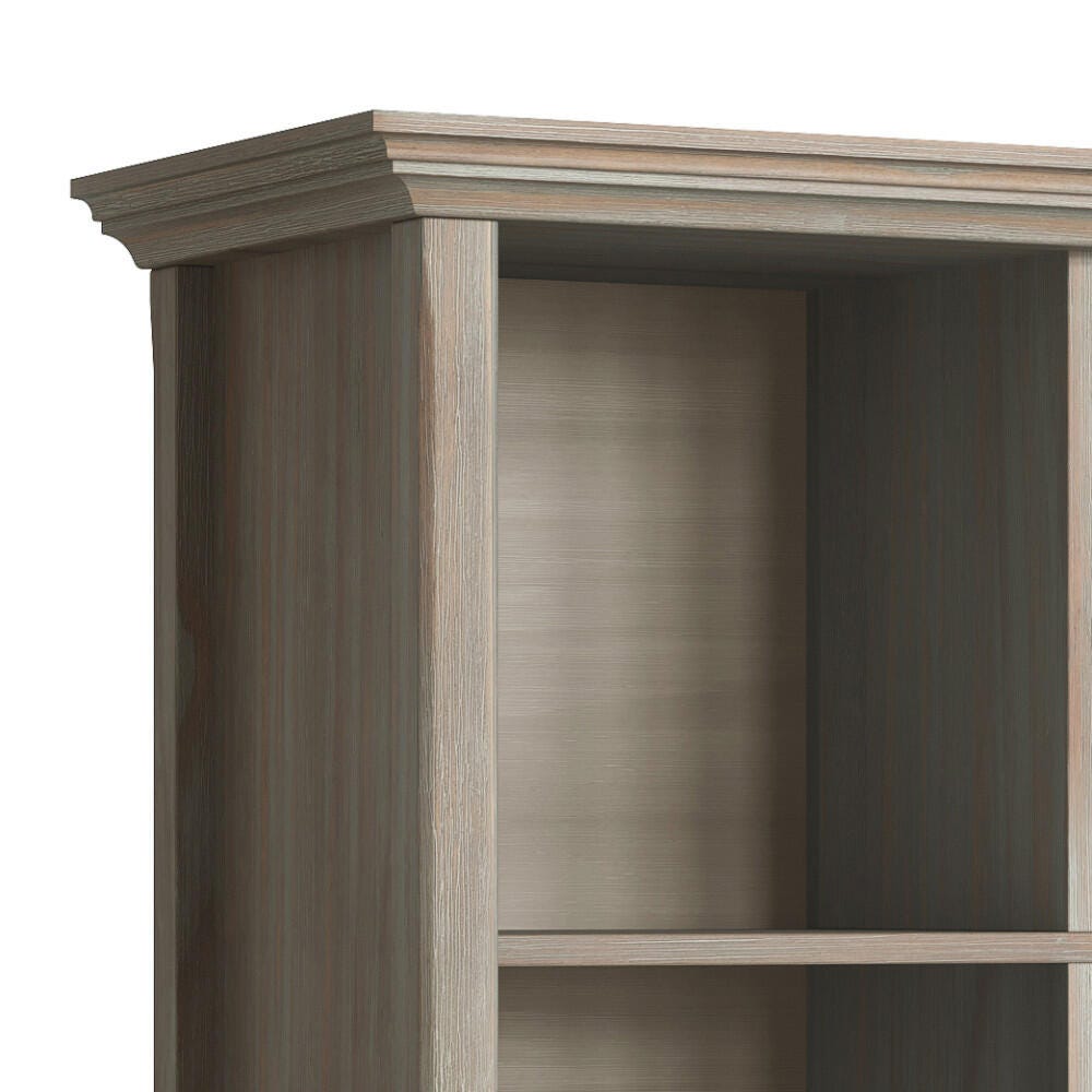 Simpli Home Amherst Amherst 8 Cube Storage Sofa Table, Distressed Gray, large