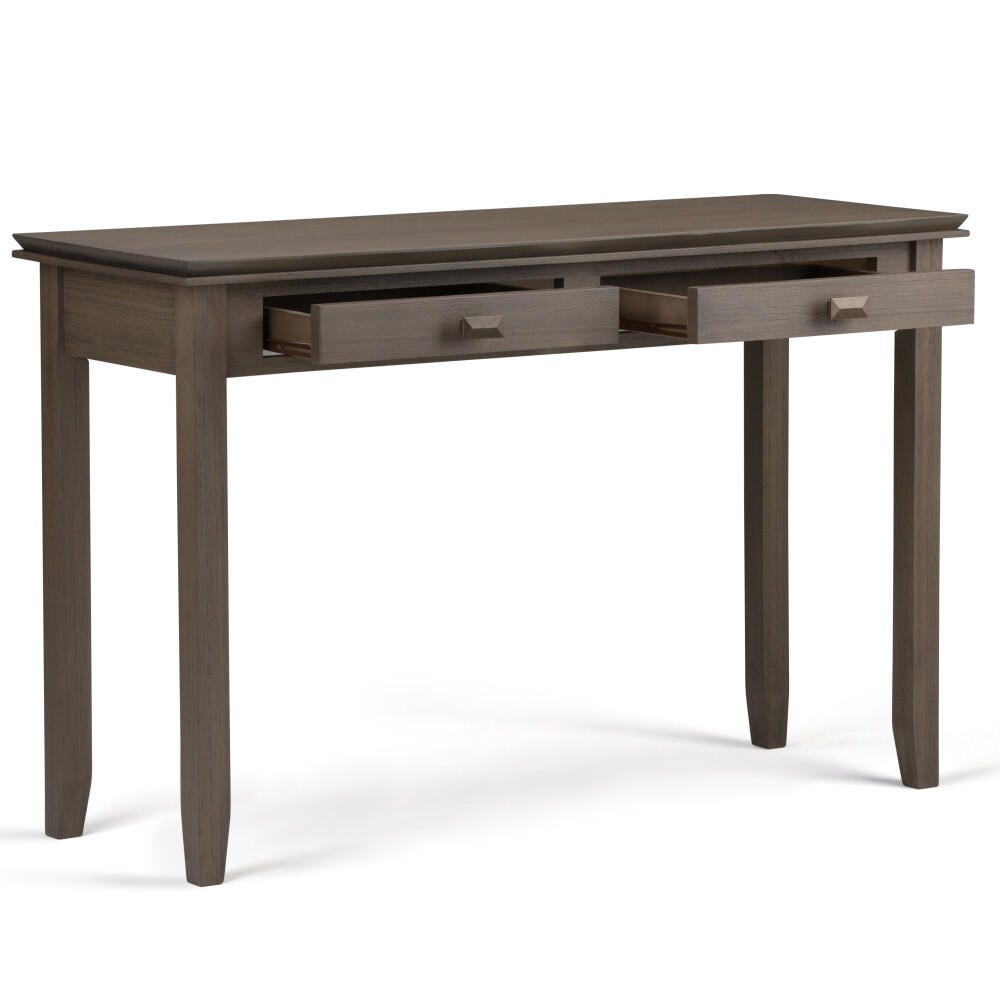Simpli Home Artisan Console Sofa Table, Farmhouse Gray, large