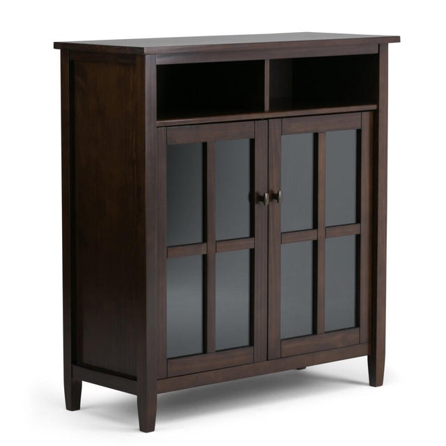 Warm Shaker Storage Media Cabinet