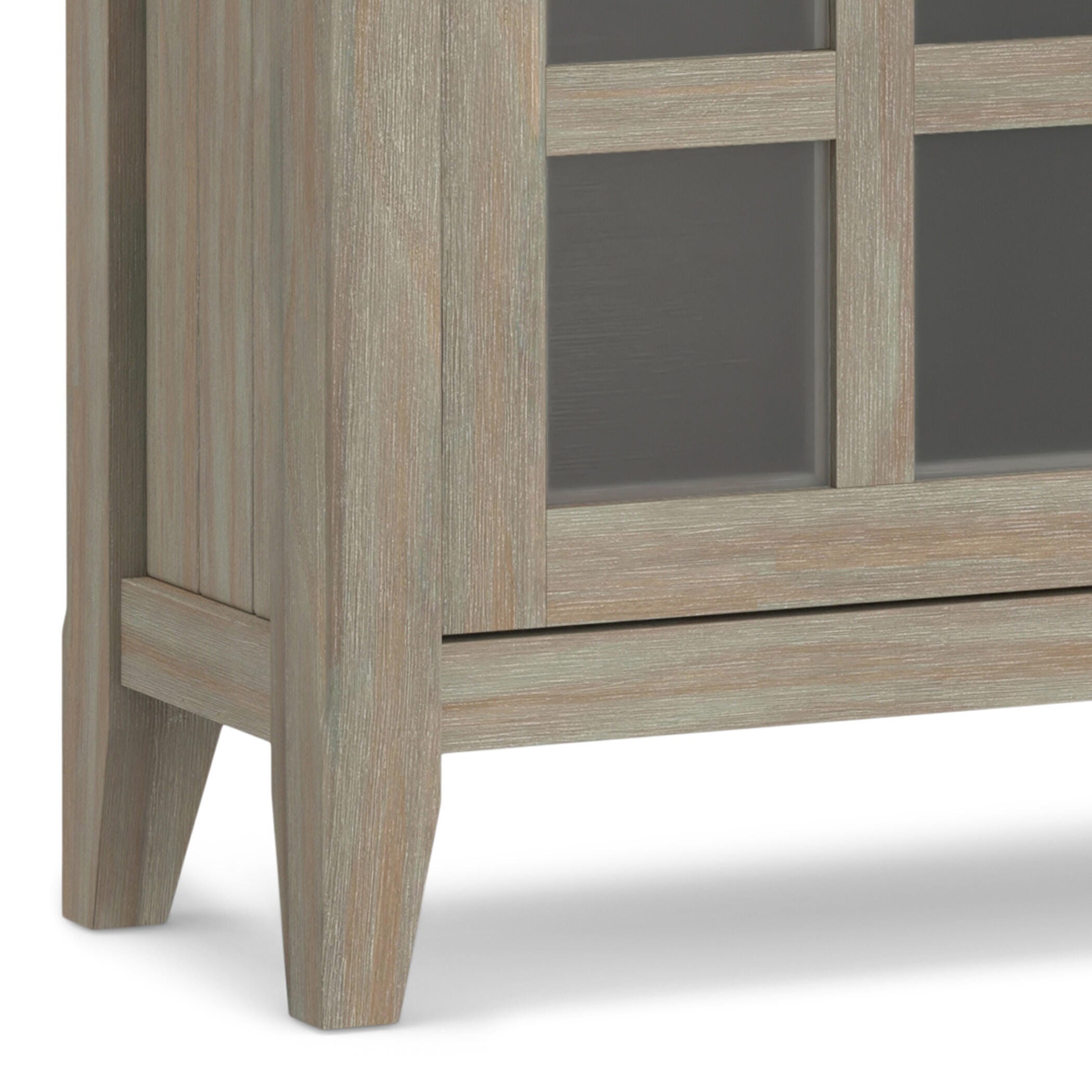 Simpli Home Acadian Acadian Entryway Hallway Storage Cabinet, Distressed Gray, large