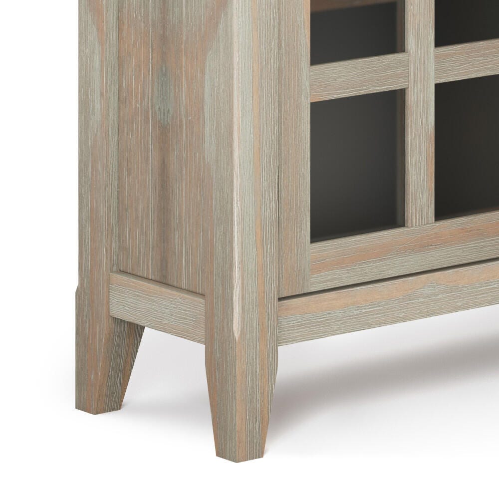 Simpli Home Acadian Entryway Hallway Storage Cabinet, Distressed Gray, large