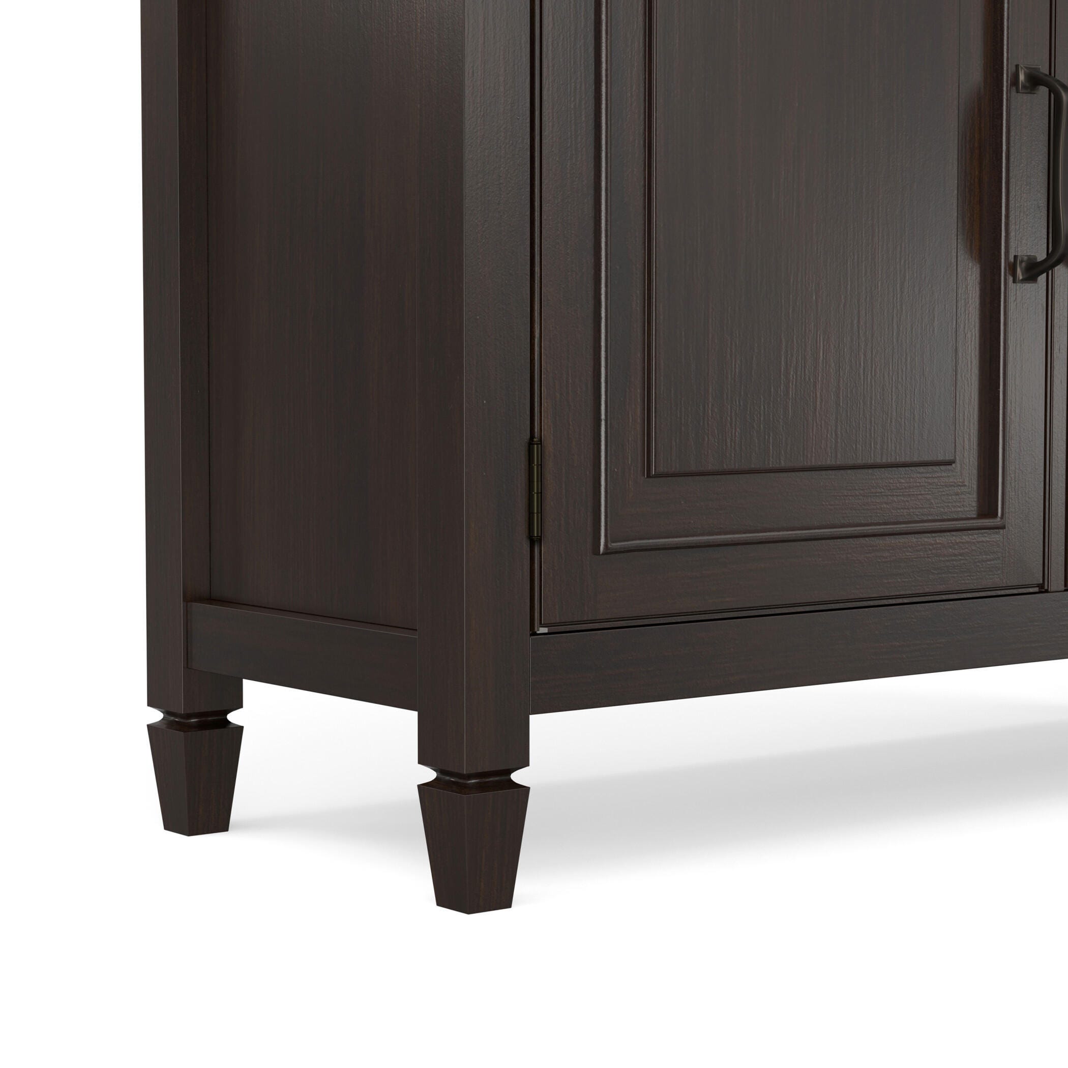 Simpli Home Connaught Connaught Entryway Storage Cabinet, Dark Chestnut Brown, large