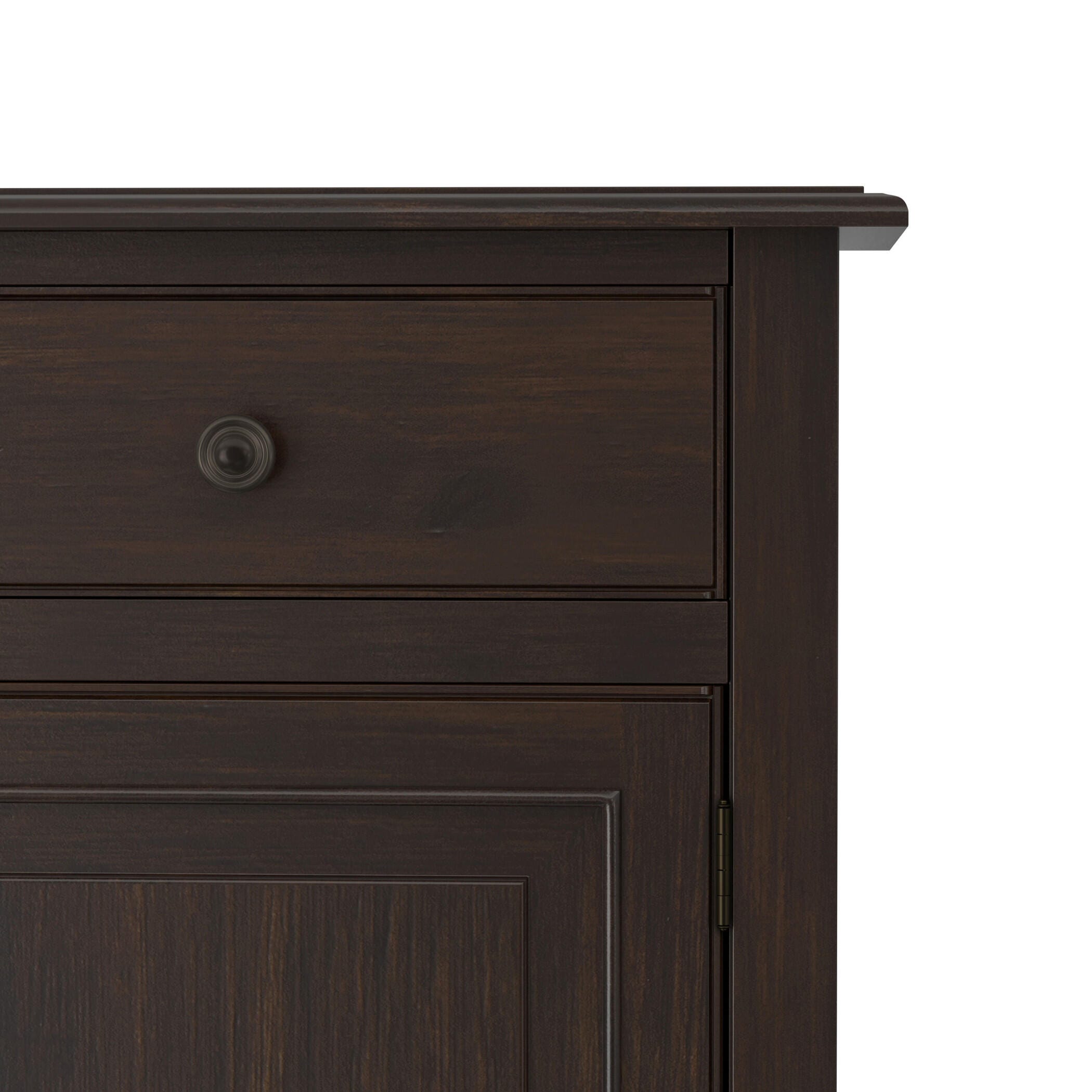 Simpli Home Connaught Connaught Entryway Storage Cabinet, Dark Chestnut Brown, large