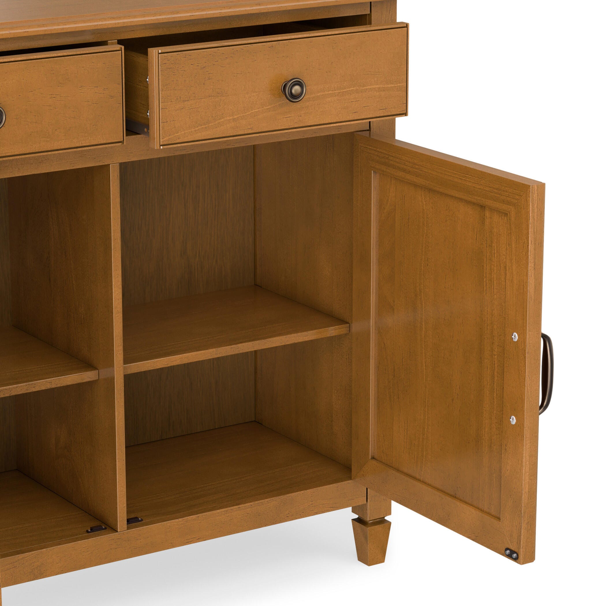 Simpli Home Connaught Connaught Entryway Storage Cabinet, Light Golden Brown, large