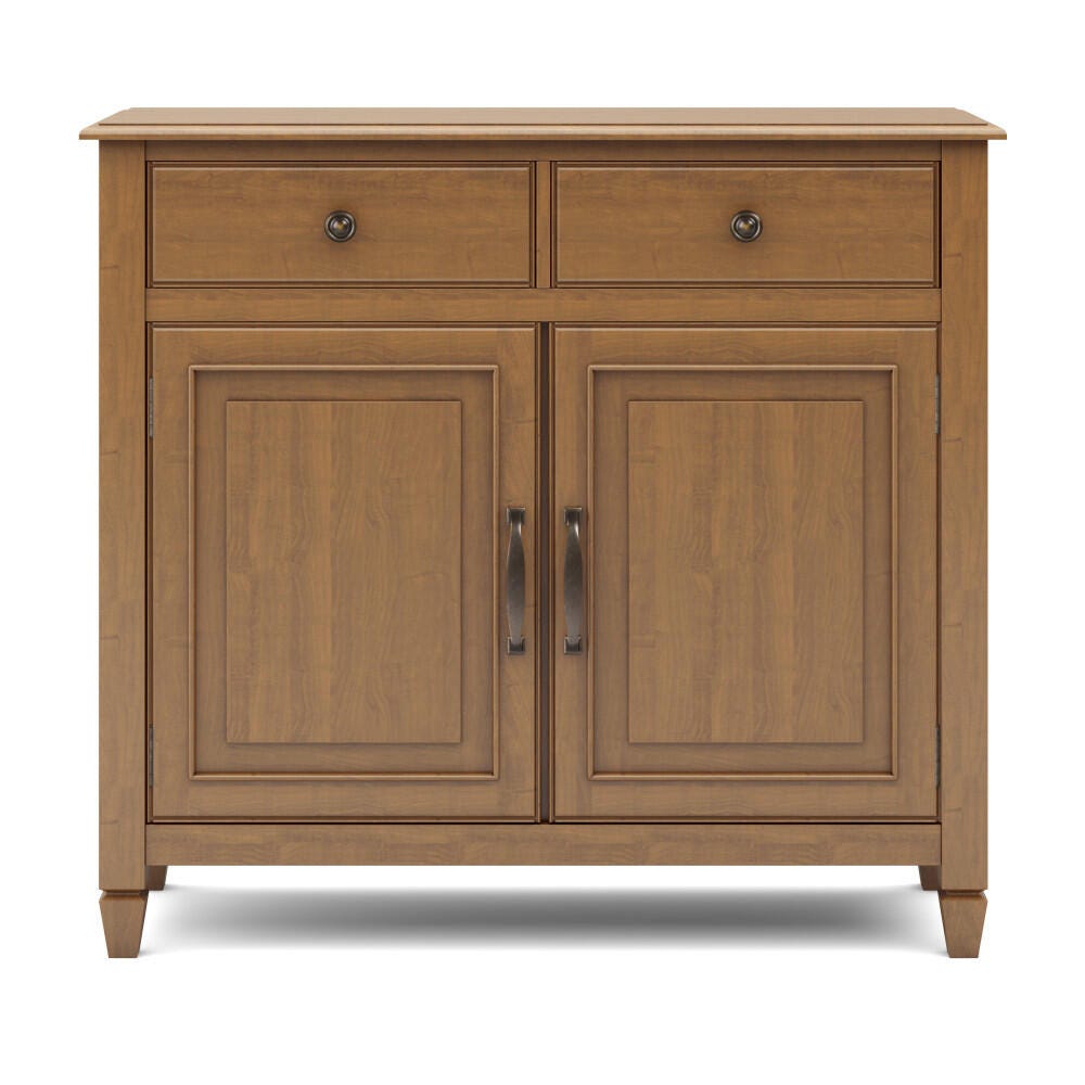 Simpli Home Connaught Entryway Storage Cabinet, Light Golden Brown, large