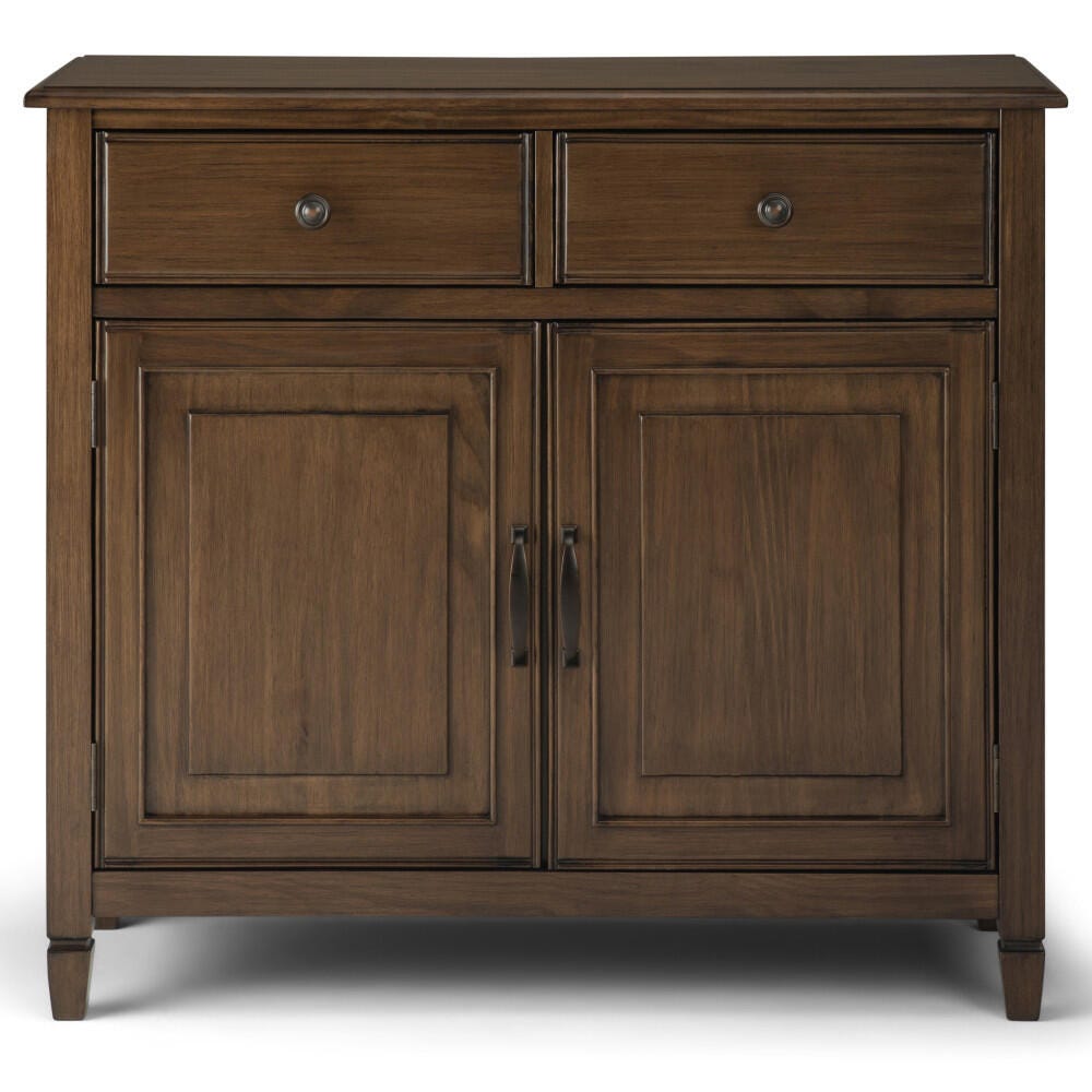 Simpli Home Connaught Entryway Storage Cabinet, Rustic Natural Aged Brown, large