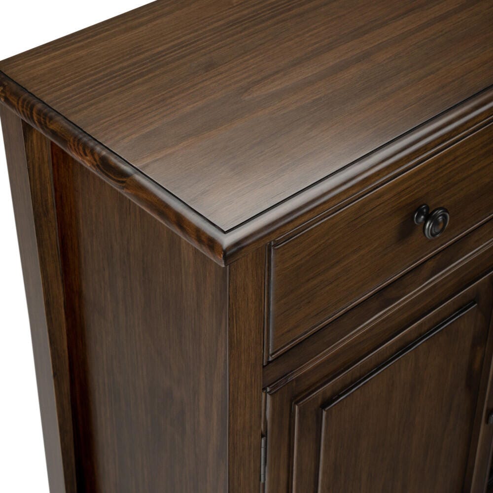 Simpli Home Connaught Entryway Storage Cabinet, Rustic Natural Aged Brown, large