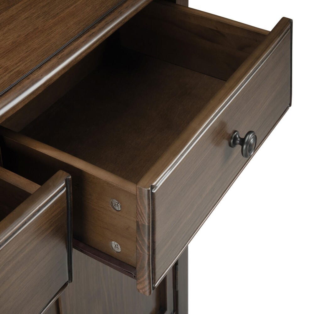 Simpli Home Connaught Entryway Storage Cabinet, Rustic Natural Aged Brown, large
