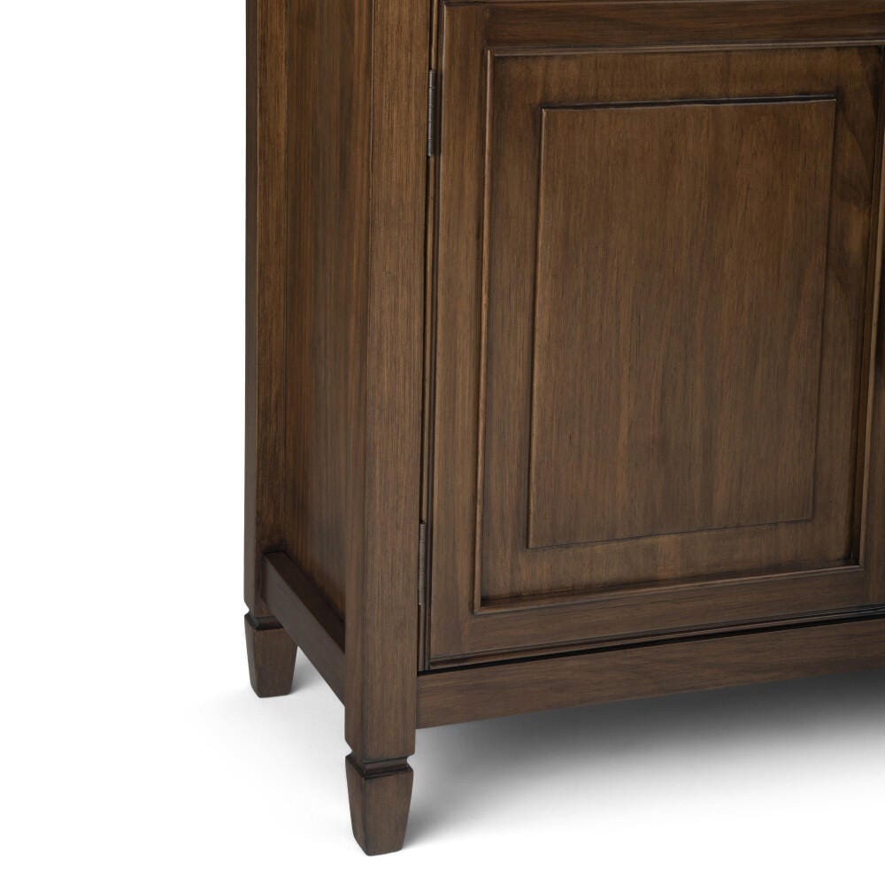 Simpli Home Connaught Entryway Storage Cabinet, Rustic Natural Aged Brown, large