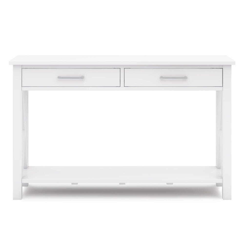 Simpli Home Kitchener Console Sofa Table, White, large