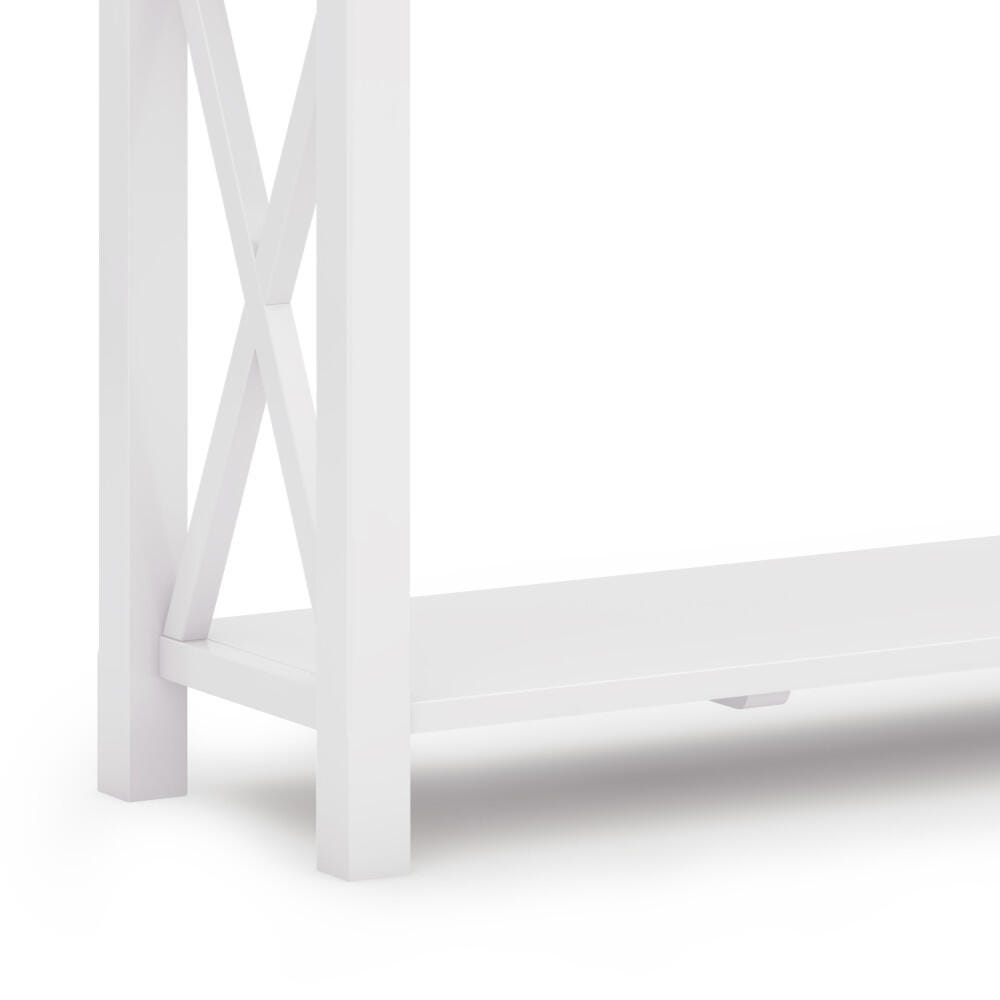 Simpli Home Kitchener Console Sofa Table, White, large