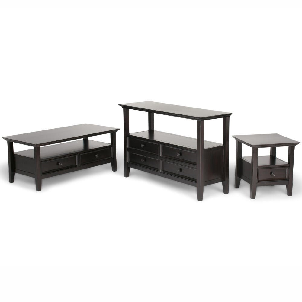 Simpli Home Amherst Console Sofa Table, Hickory Brown, large