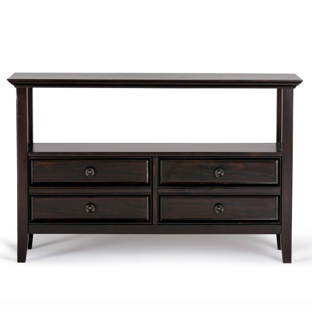 Simpli Home Amherst Console Sofa Table, Hickory Brown, large