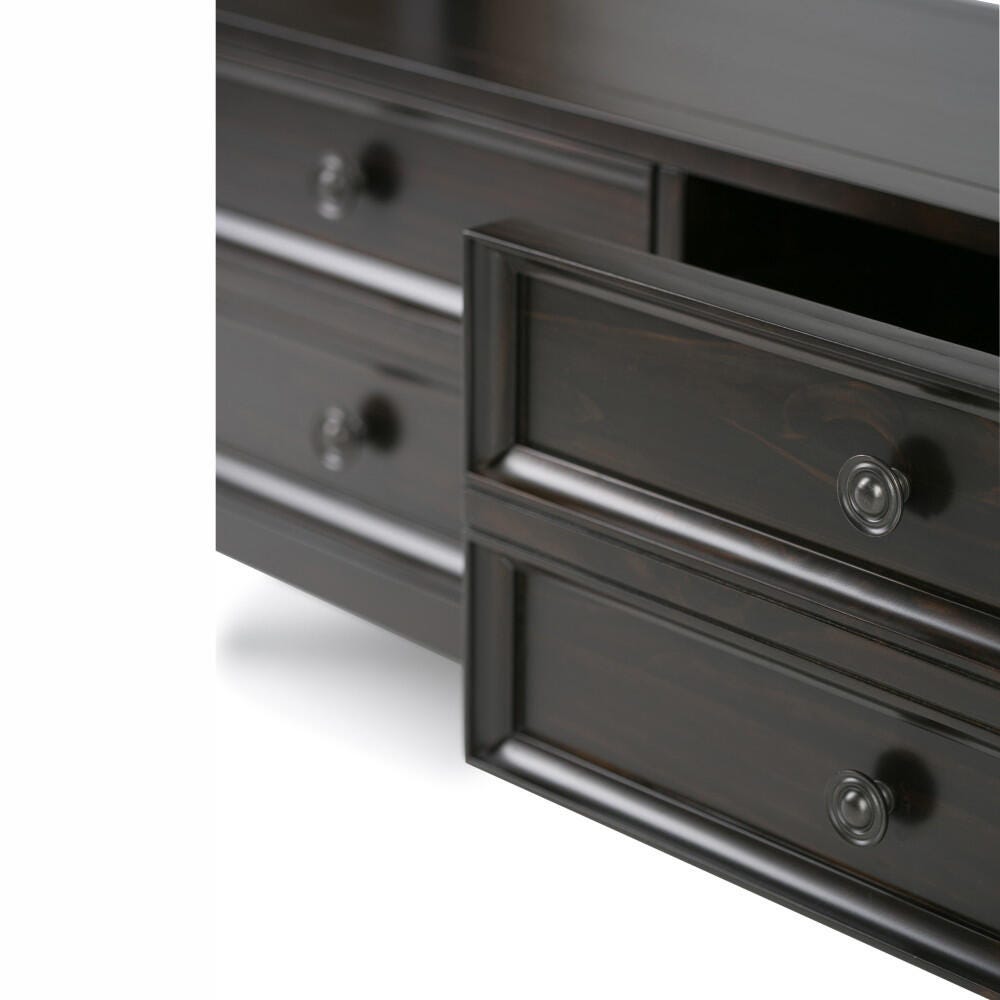 Simpli Home Amherst Console Sofa Table, Hickory Brown, large