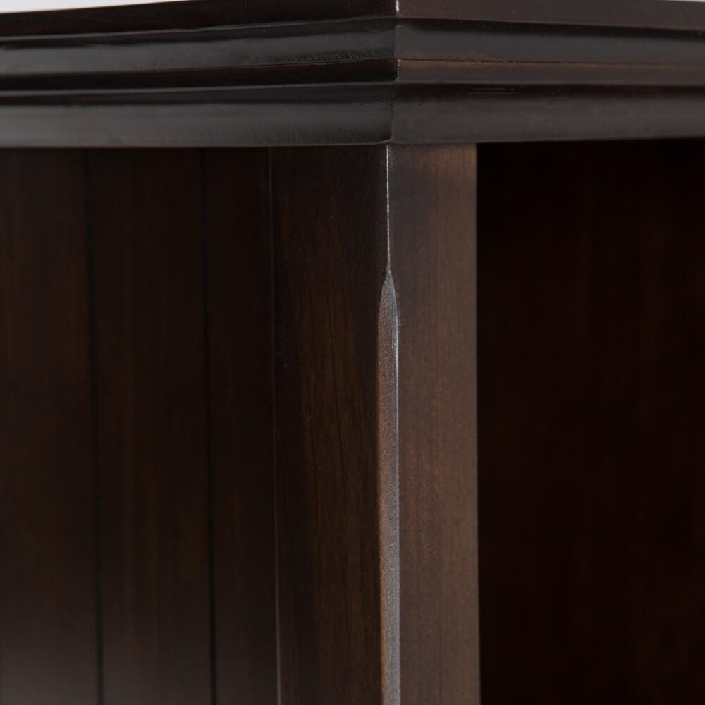 Simpli Home Acadian 8 Cube Storage Sofa Table, Brunette Brown, large