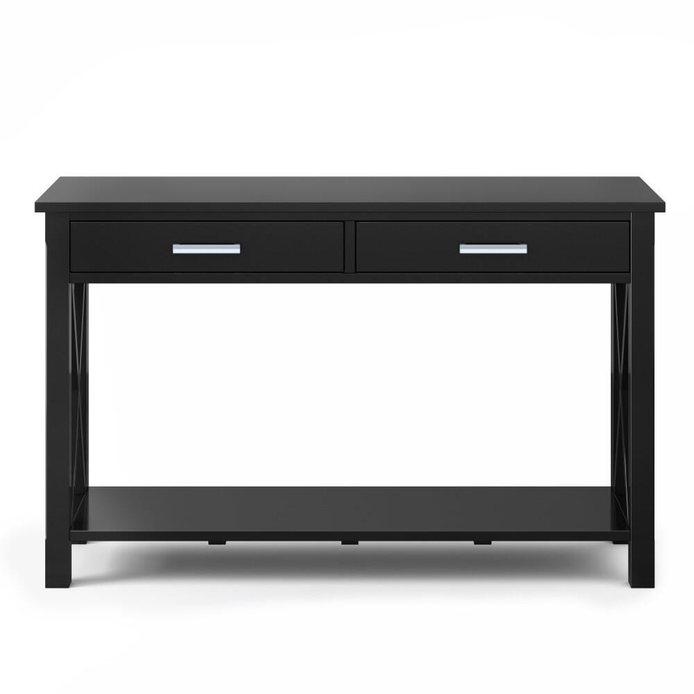 Simpli Home Kitchener Console Sofa Table, Black, large