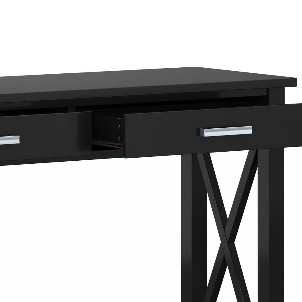Simpli Home Kitchener Console Sofa Table, Black, large