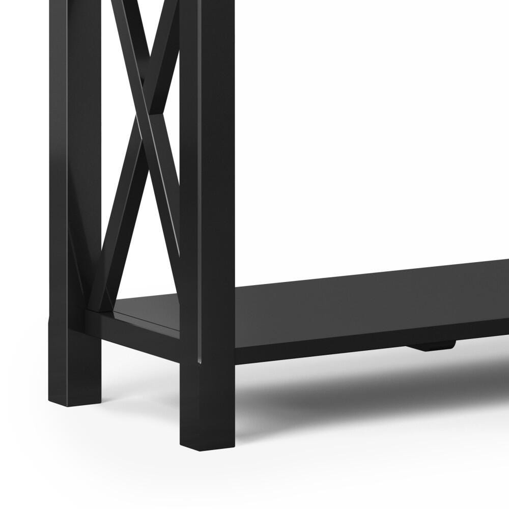 Simpli Home Kitchener Console Sofa Table, Black, large
