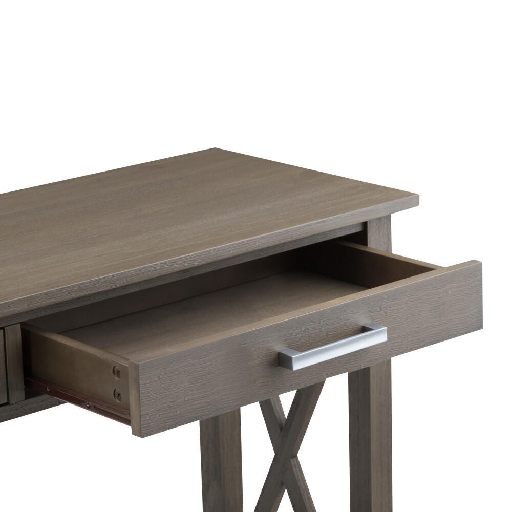 Simpli Home Kitchener Console Sofa Table, Farmhouse Gray, large