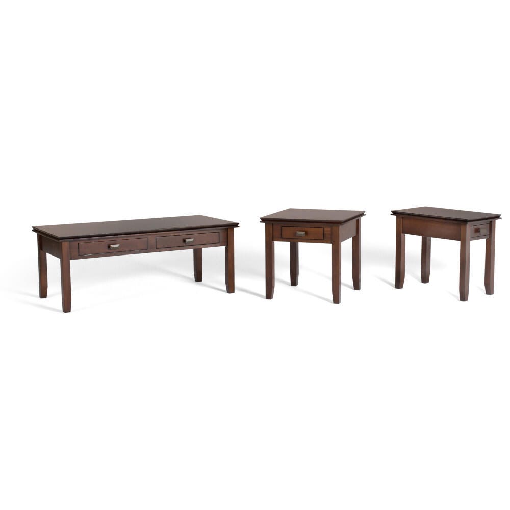 Simpli Home Artisan Console Sofa Table, Natural Aged Brown, large