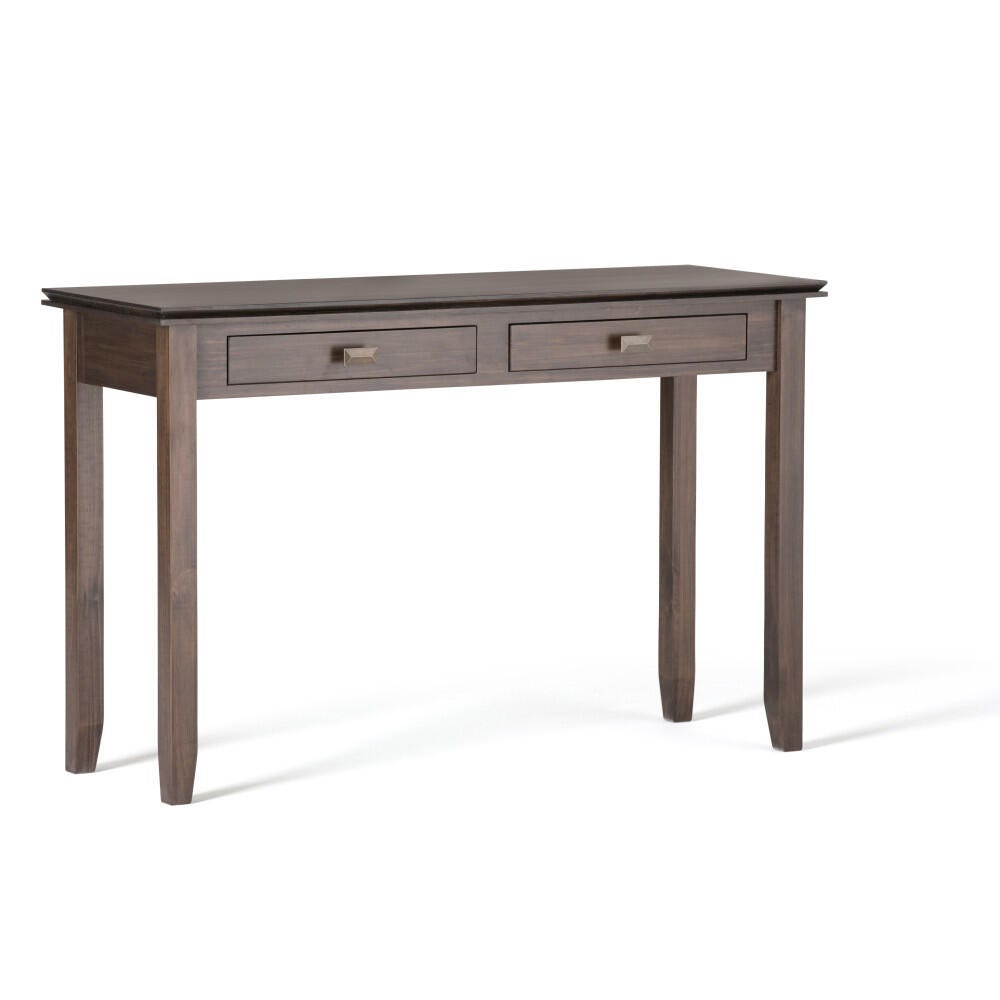 Simpli Home Artisan Console Sofa Table, Natural Aged Brown, large