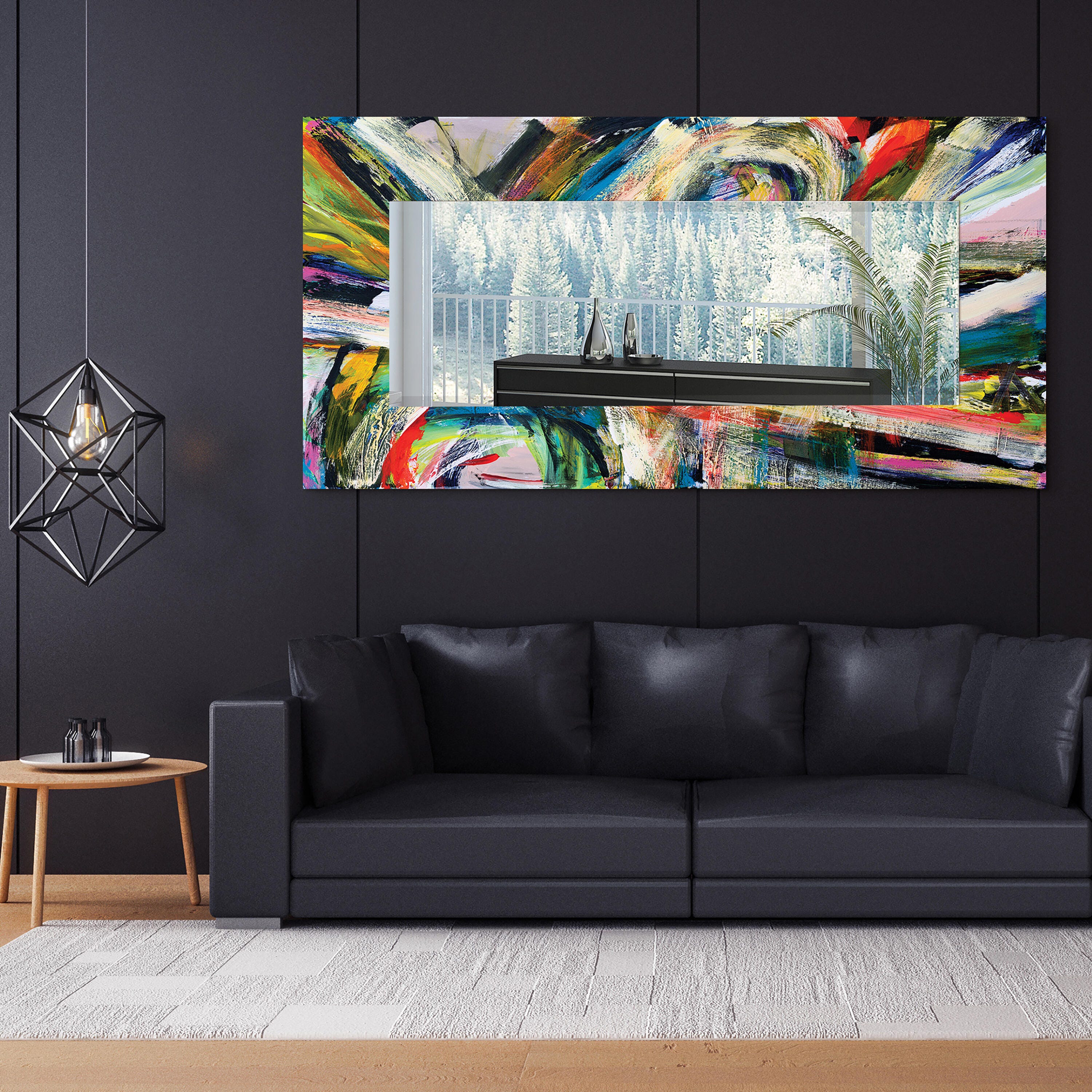 Empire Art Direct Rock Star Rectangular Mirror Tempered Art Glass, , rollover
