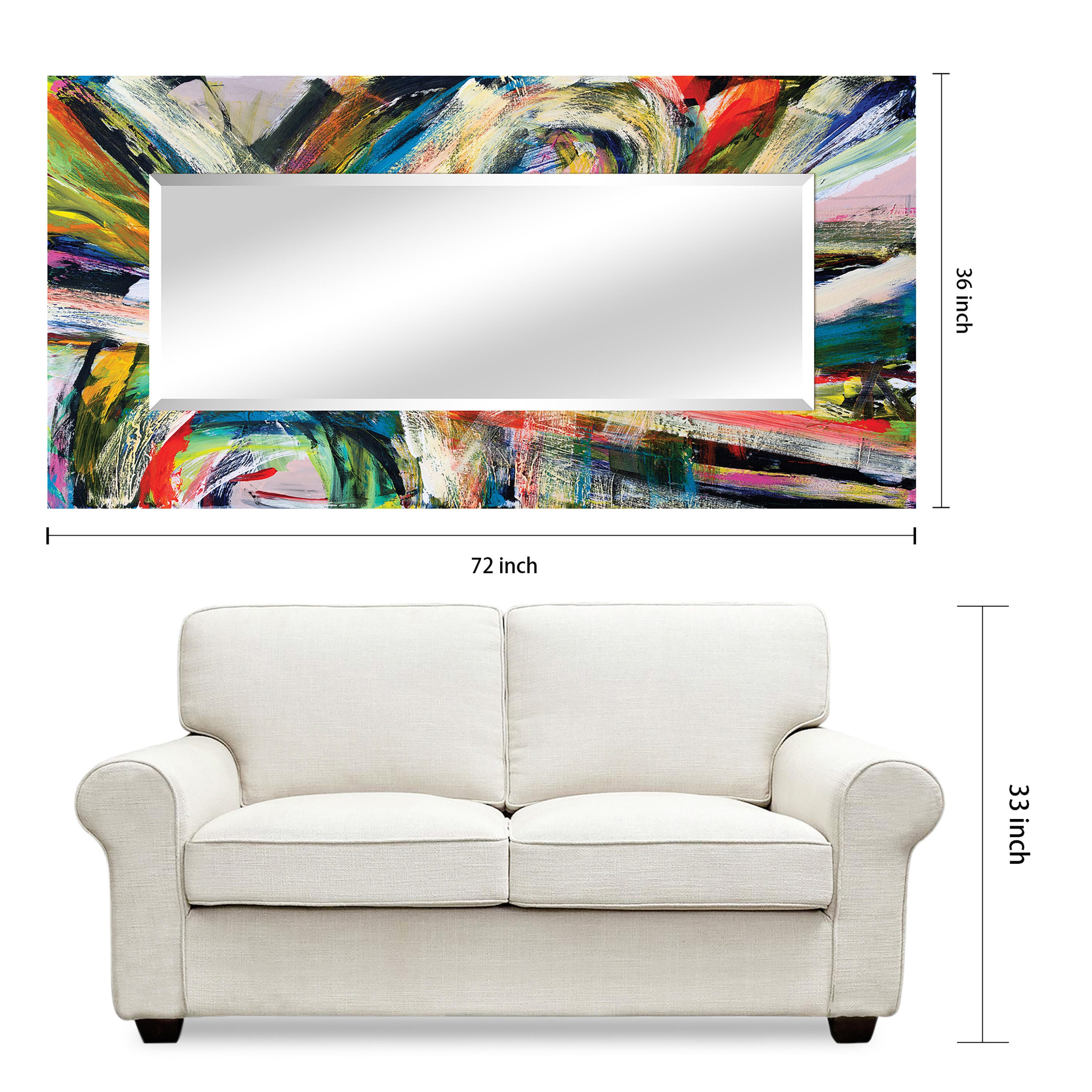 Empire Art Direct Rock Star Rectangular Mirror Tempered Art Glass, , large