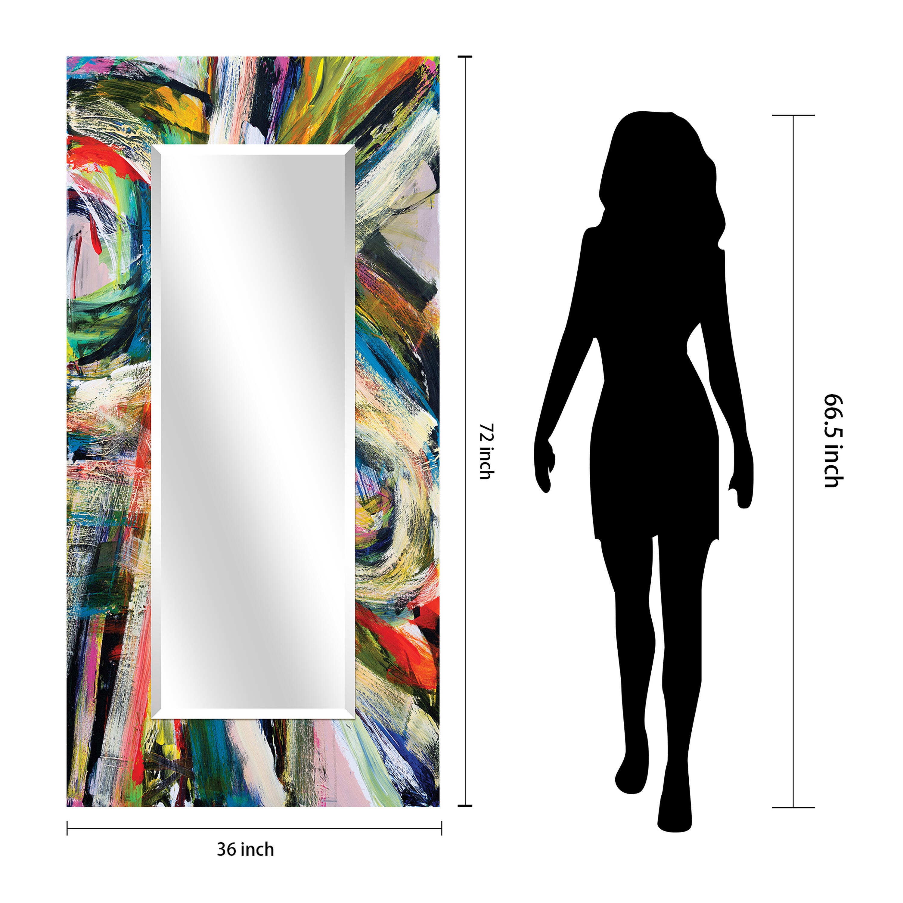 Empire Art Direct Rock Star Rectangular Mirror Tempered Art Glass, , large