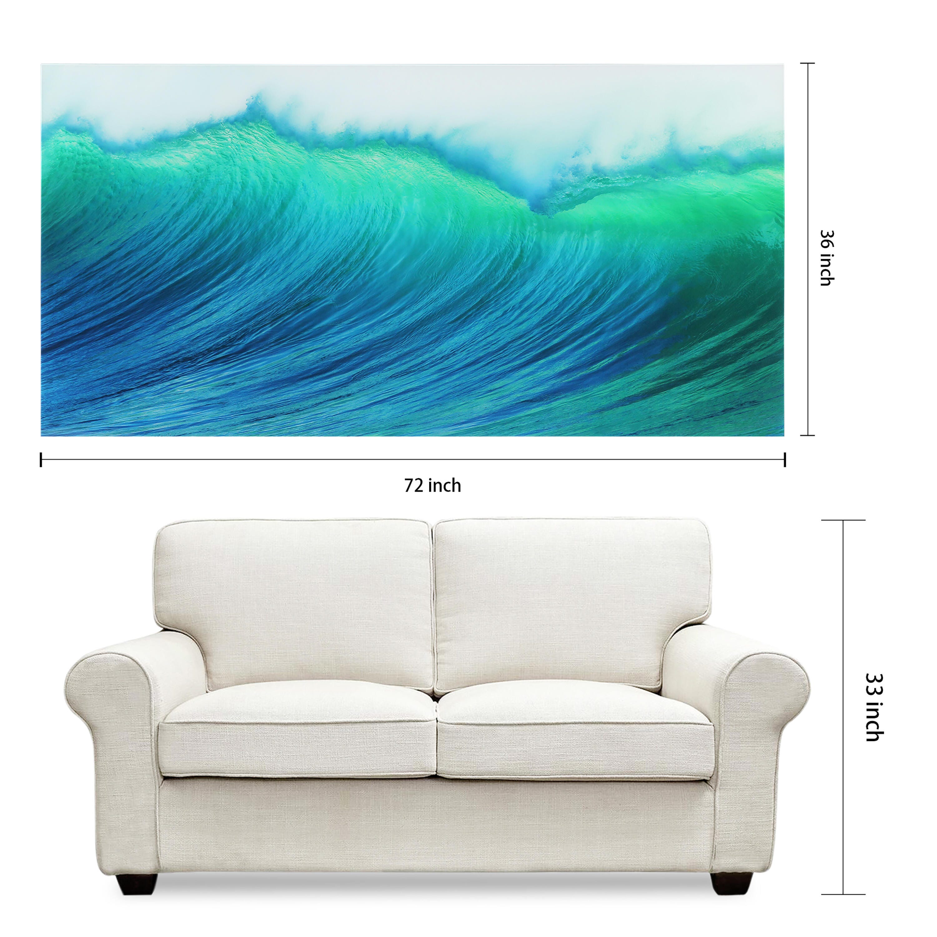 Empire Art Direct Wave Tempered Art Glass, , large