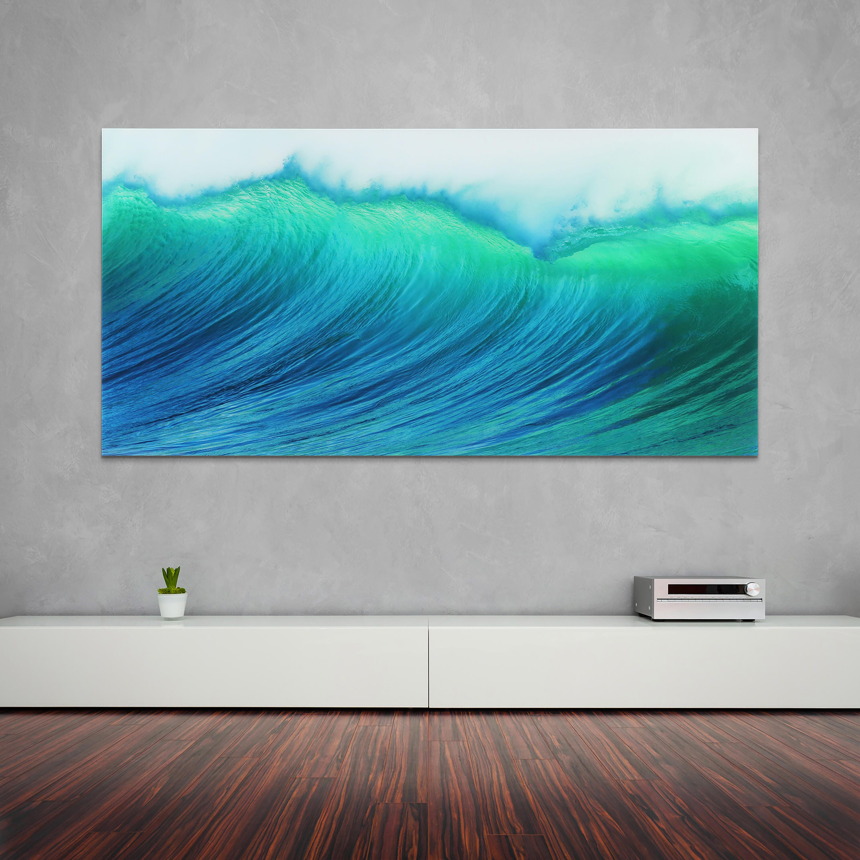 Empire Art Direct Wave Tempered Art Glass, , large