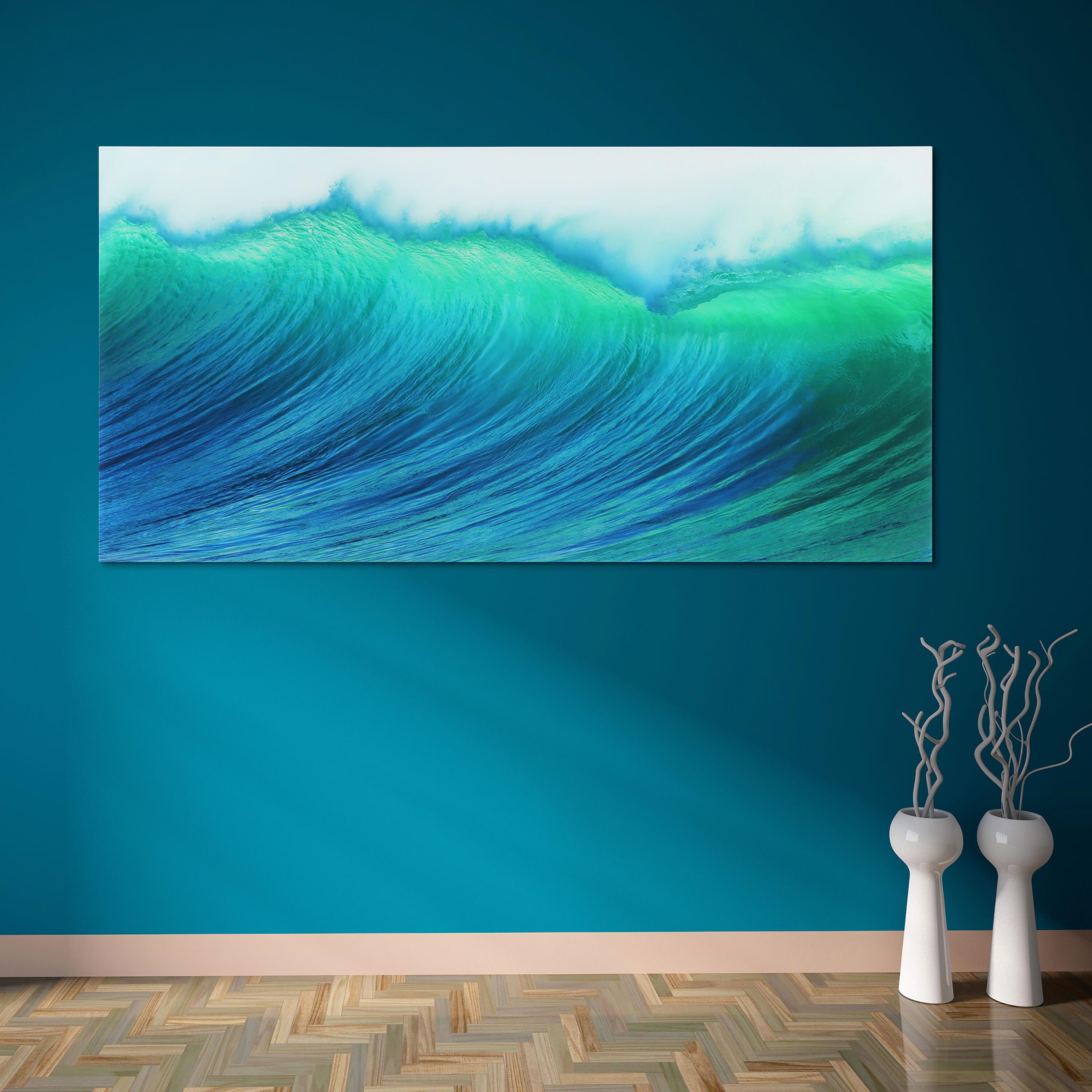 Empire Art Direct Wave Tempered Art Glass, , large