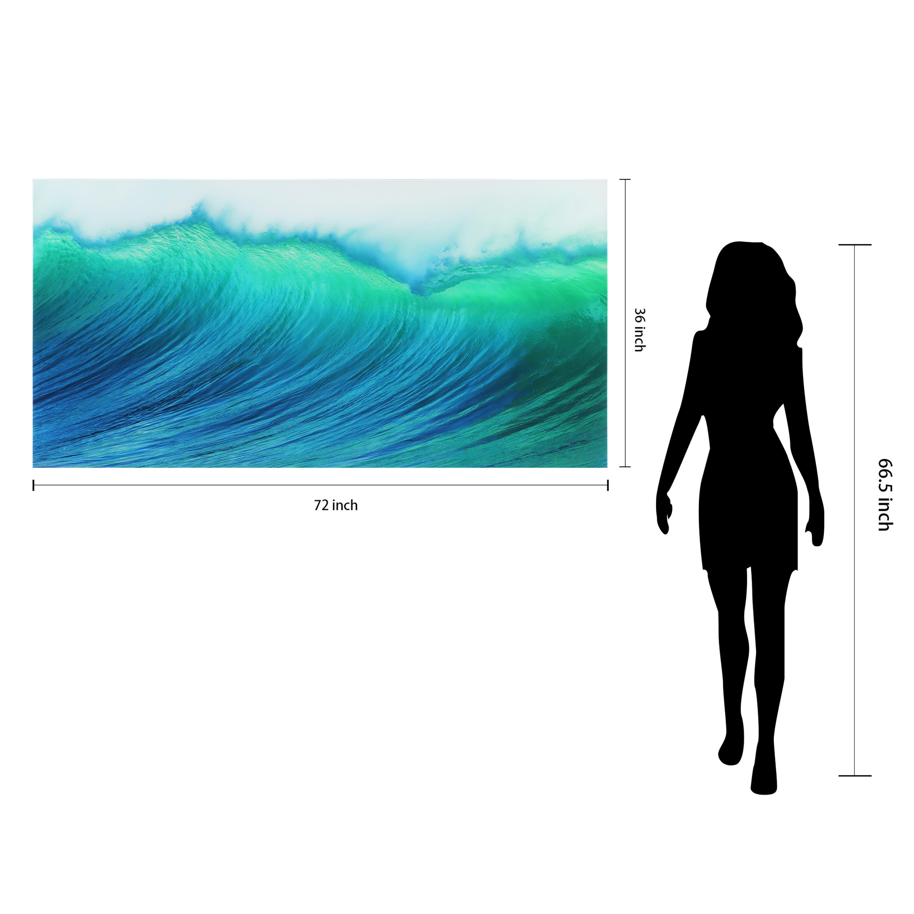 Empire Art Direct Wave Tempered Art Glass, , large