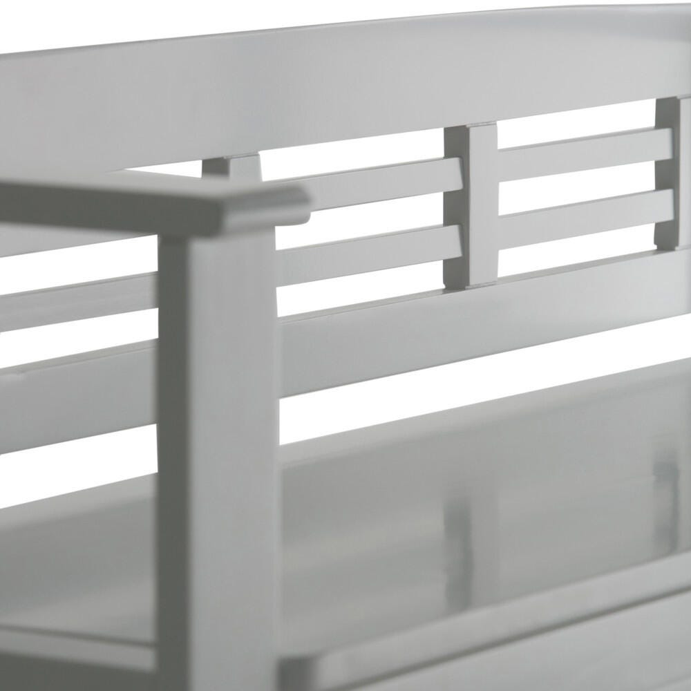 Simpli Home Adams Entryway Storage Bench, White, large