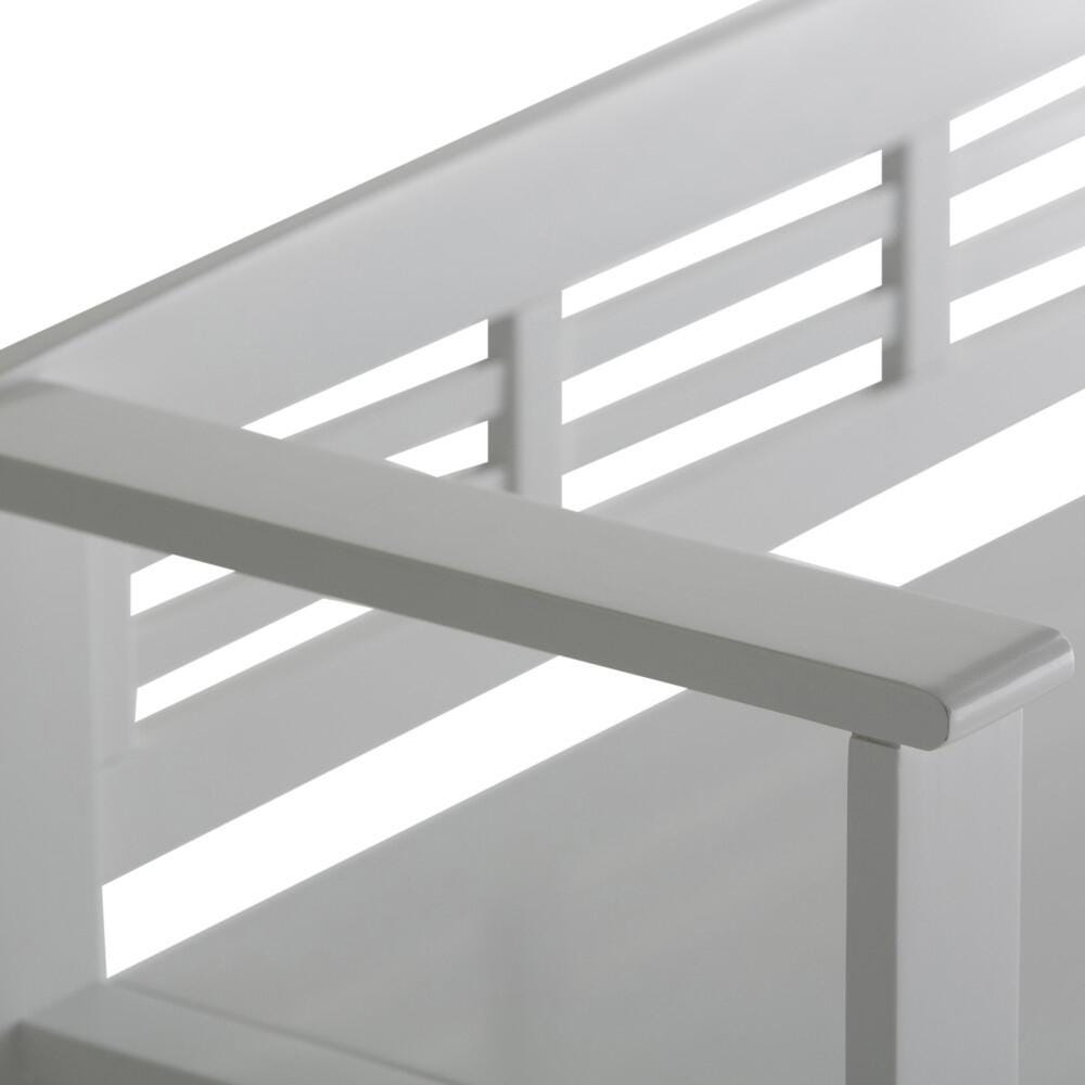 Simpli Home Adams Entryway Storage Bench, White, large