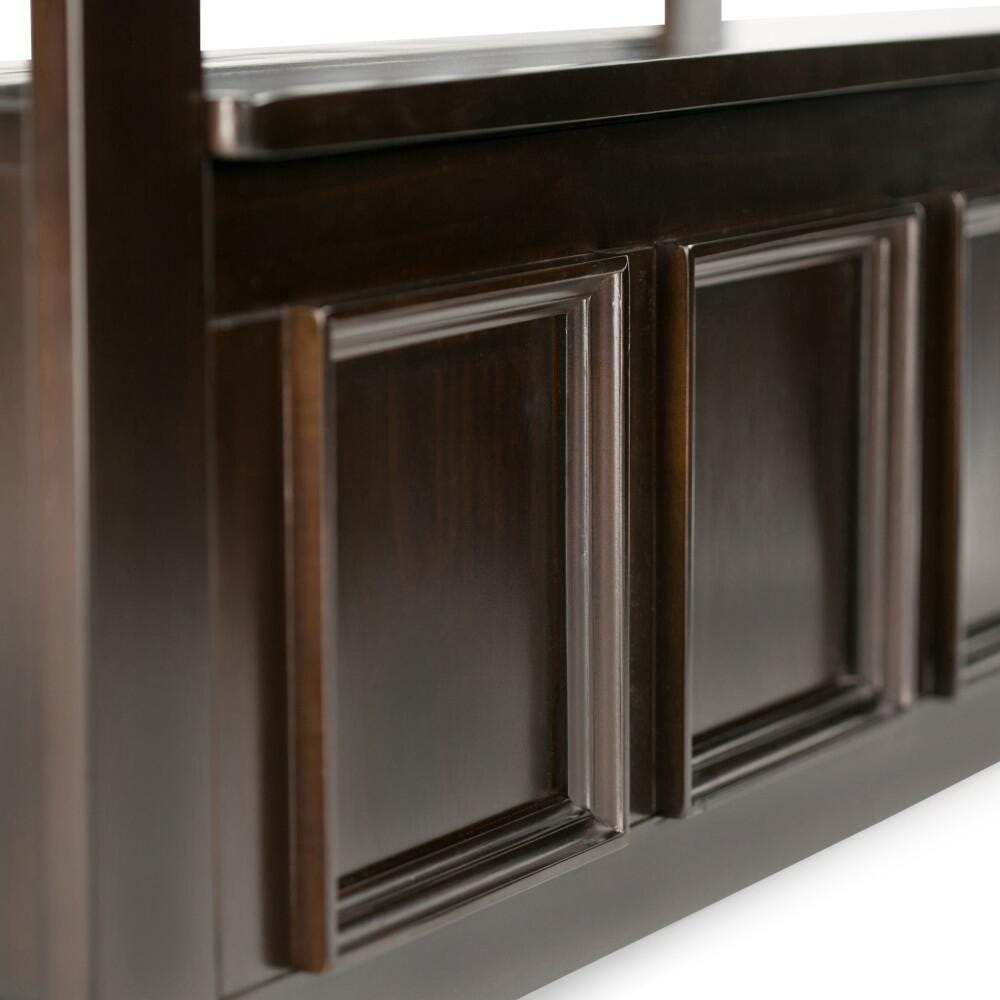 Simpli Home Amherst Entryway Storage Bench, Hickory Brown, large