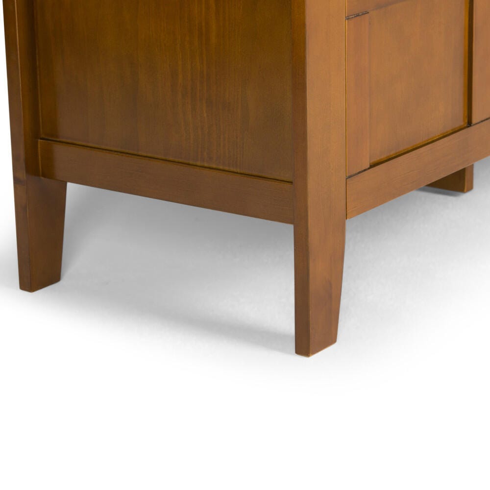 Simpli Home Amherst Entryway Storage Bench, Light Avalon Brown, large