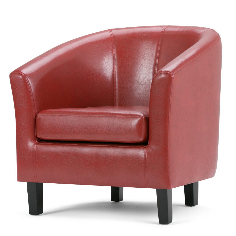 Simpli Home Austin Tub Chair, Red, large