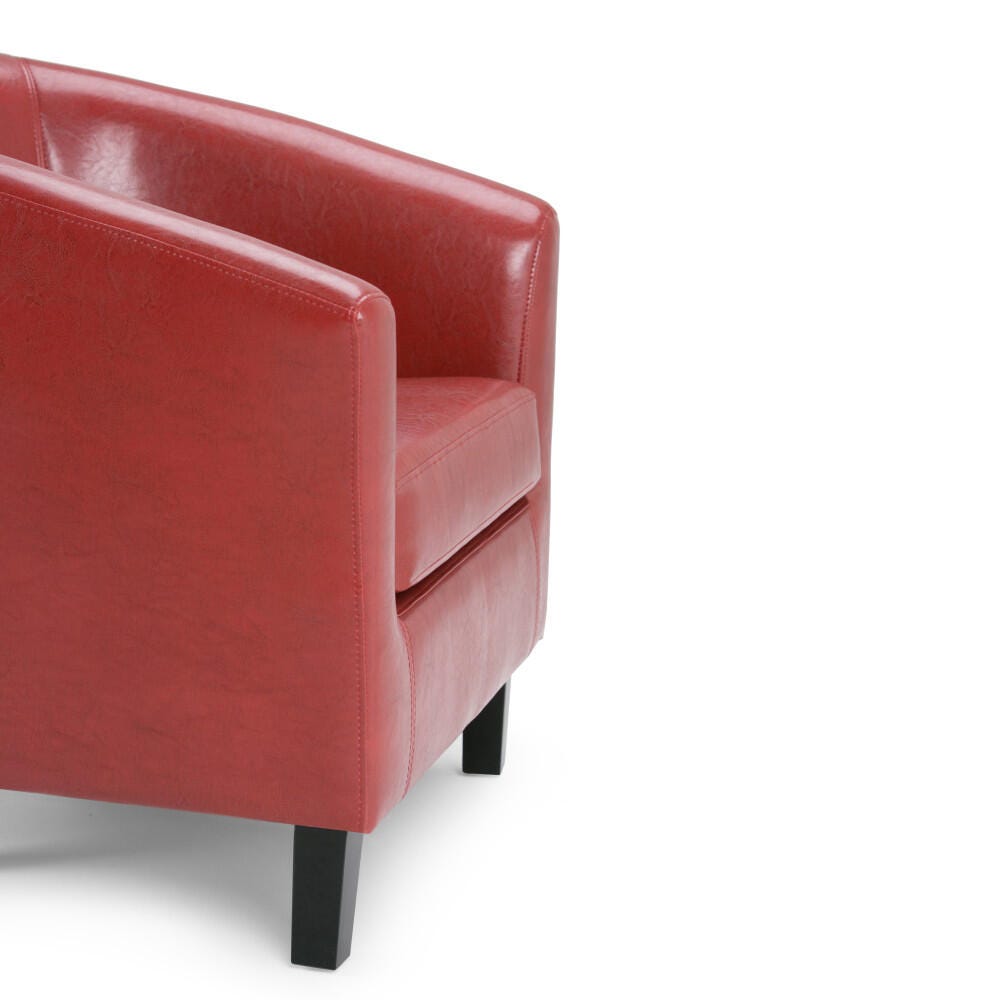 Simpli Home Austin Tub Chair, Red, large