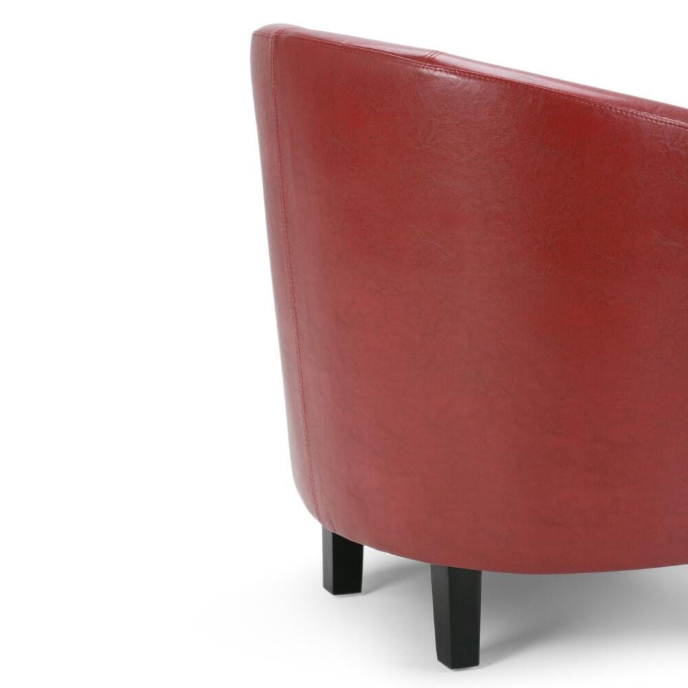 Simpli Home Austin Tub Chair, Red, large