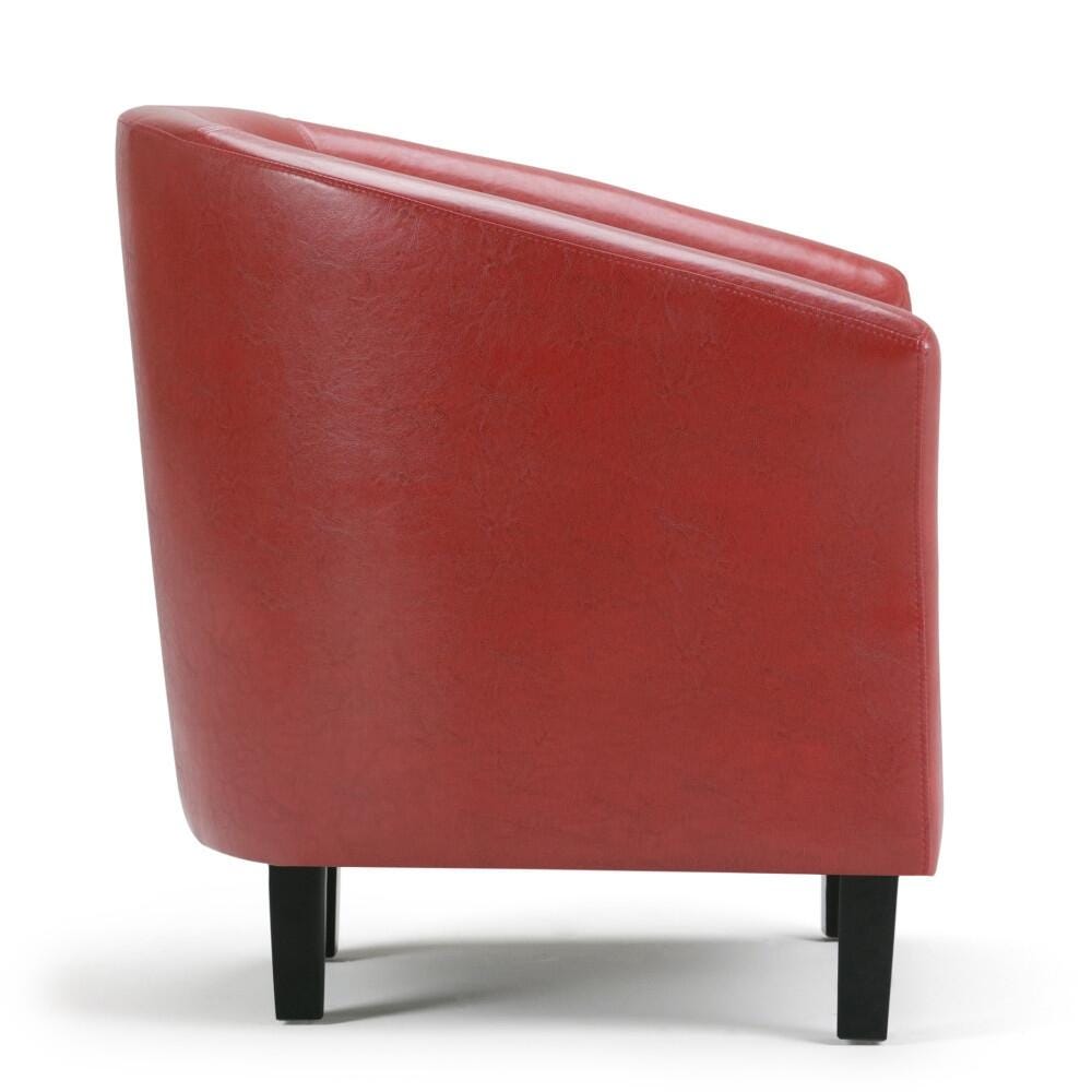 Simpli Home Austin Tub Chair, Red, large