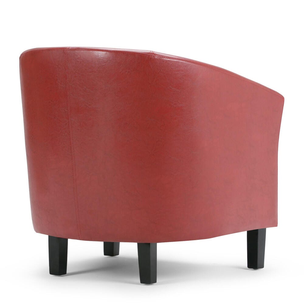 Simpli Home Austin Tub Chair, Red, large