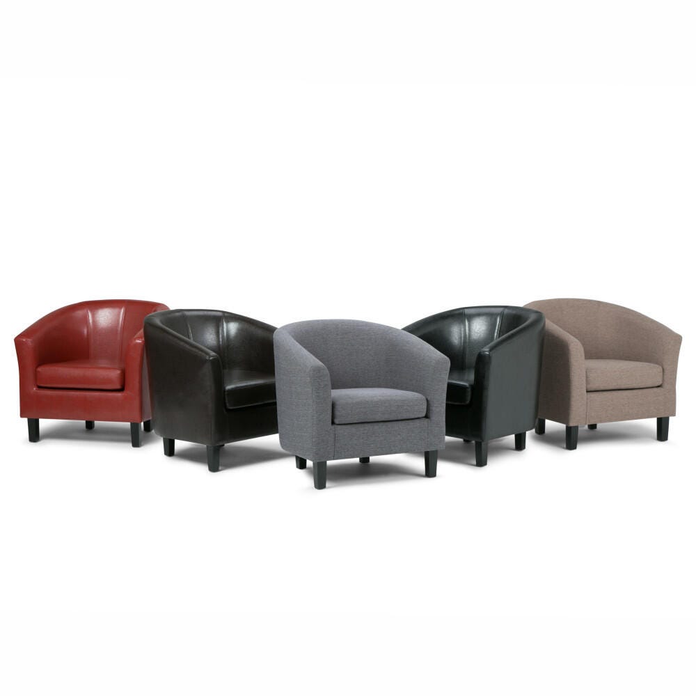 Simpli Home Austin Tub Chair, Red, large