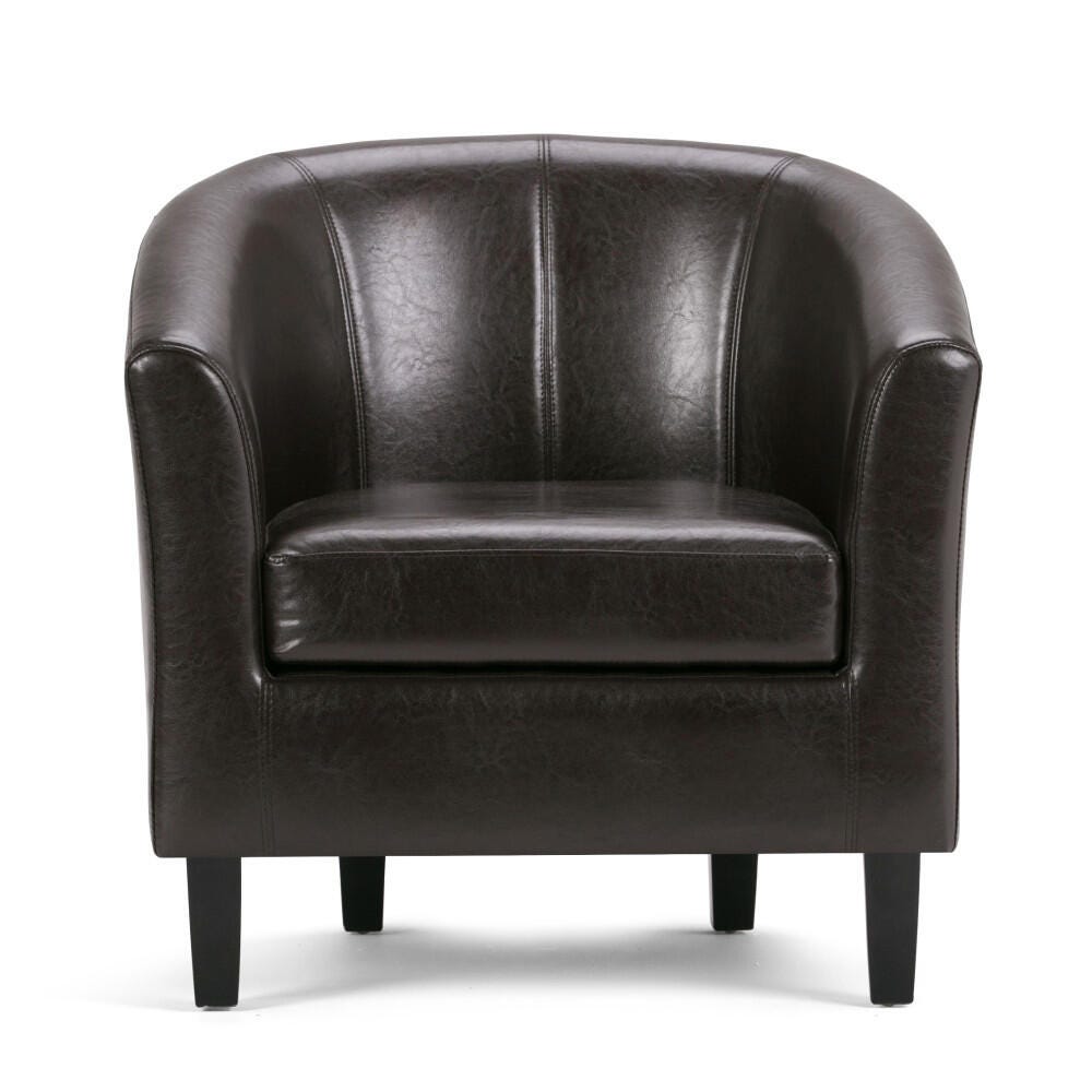 Simpli Home Austin Tub Chair, Espresso, large