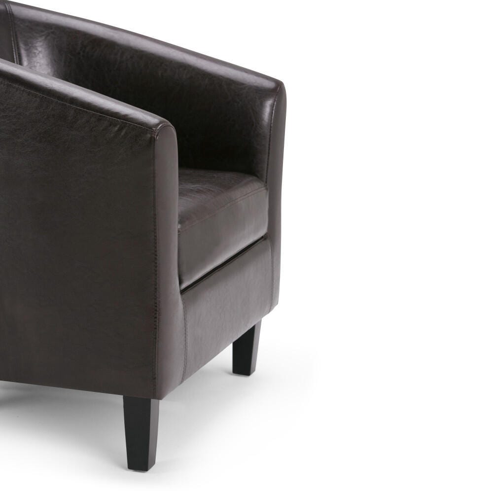 Simpli Home Austin Tub Chair, Espresso, large