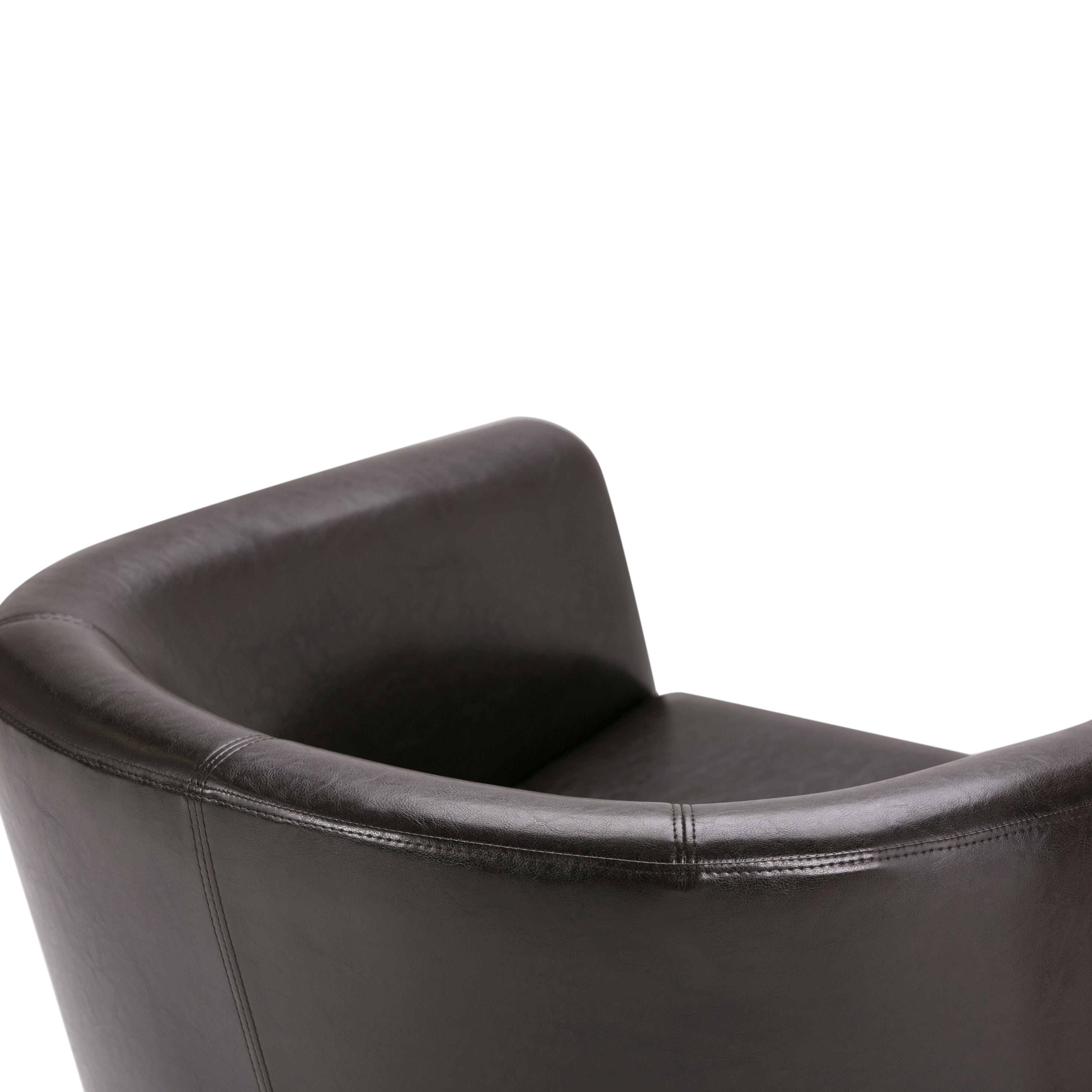 Simpli Home Austin Tub Chair, Espresso, large
