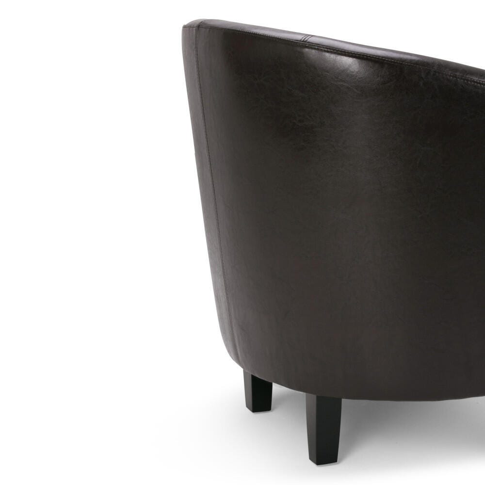 Simpli Home Austin Tub Chair, Espresso, large