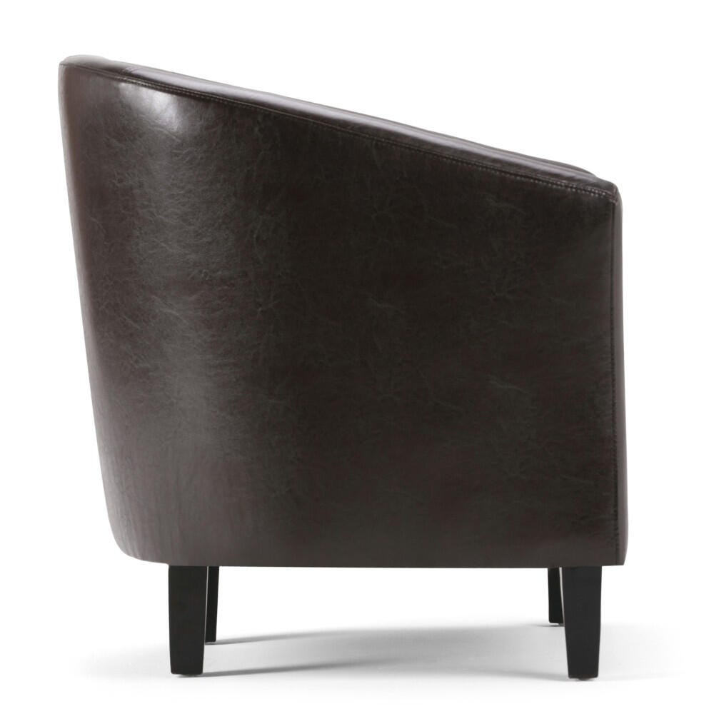 Simpli Home Austin Tub Chair, Espresso, large