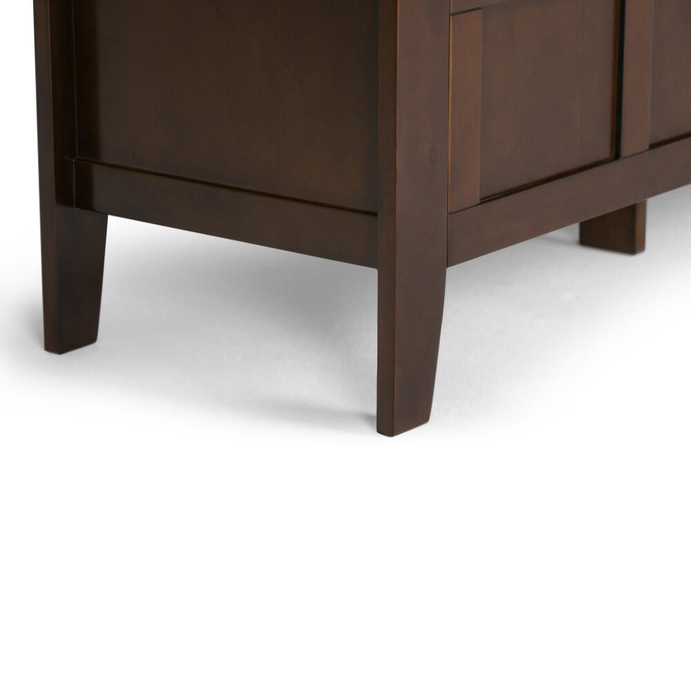 Simpli Home Adams Entryway Storage Bench, Rustic Medium Brown, large