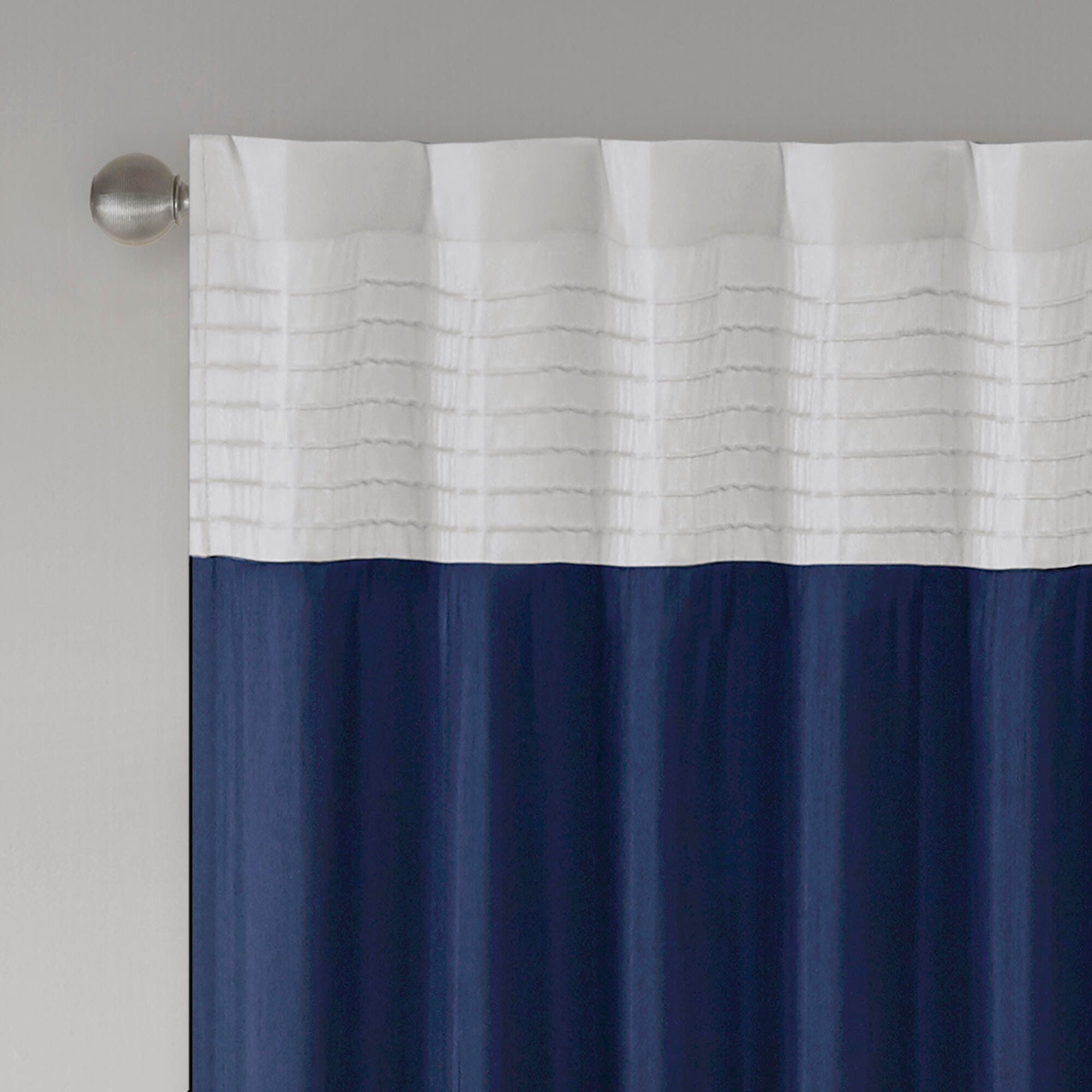 Madison Park Salem Amherst Polyoni Pintuck Window Panel, Navy, large
