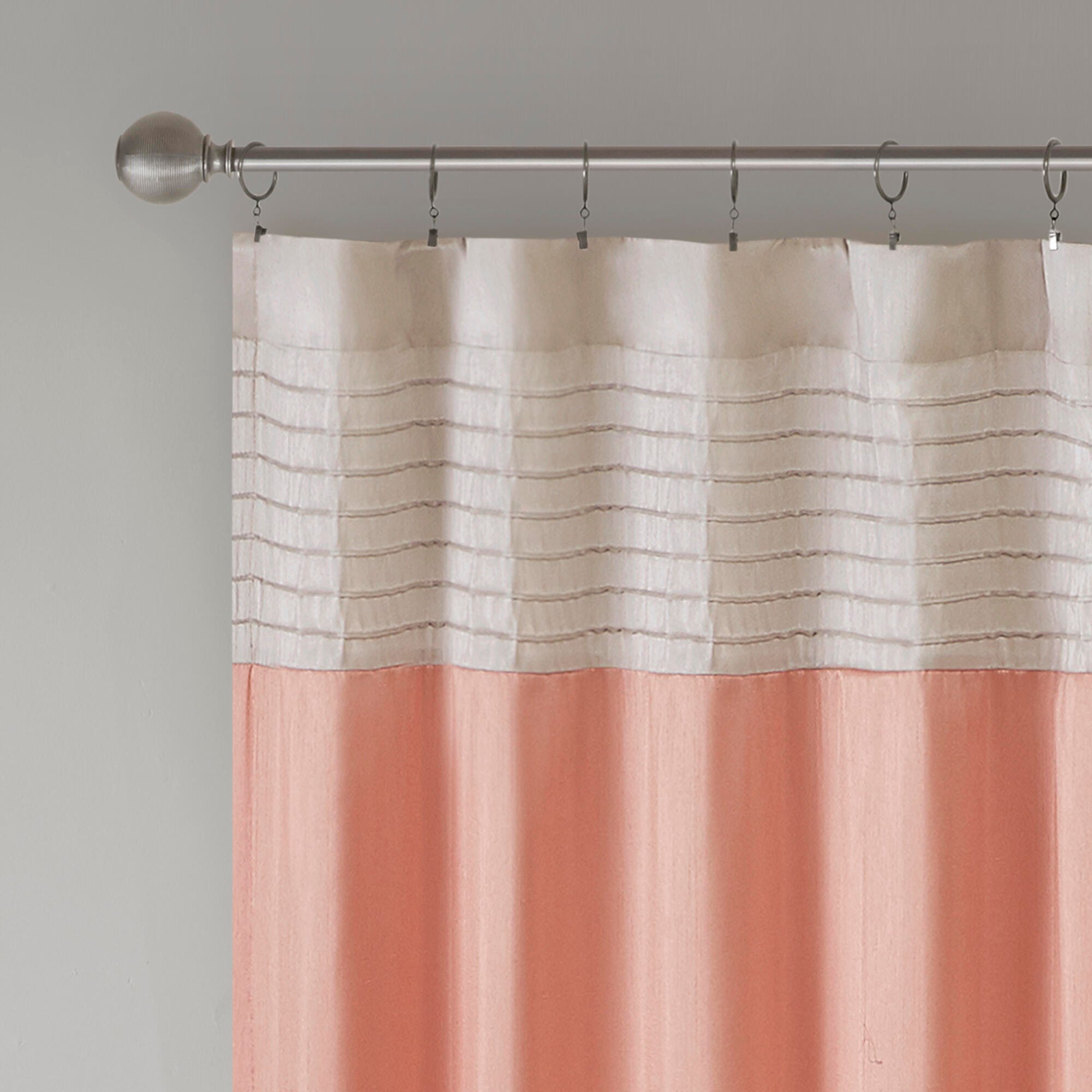 Madison Park Salem Amherst Polyoni Pintuck Window Panel, Coral, large
